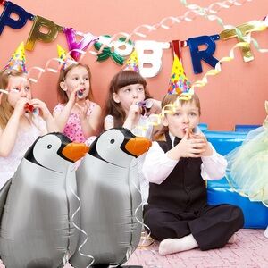 6 Penguin Party Walking Balloons